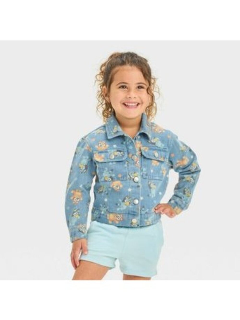 Bluey Washed Blue Bingo Denim Jeans Kids Size 4T